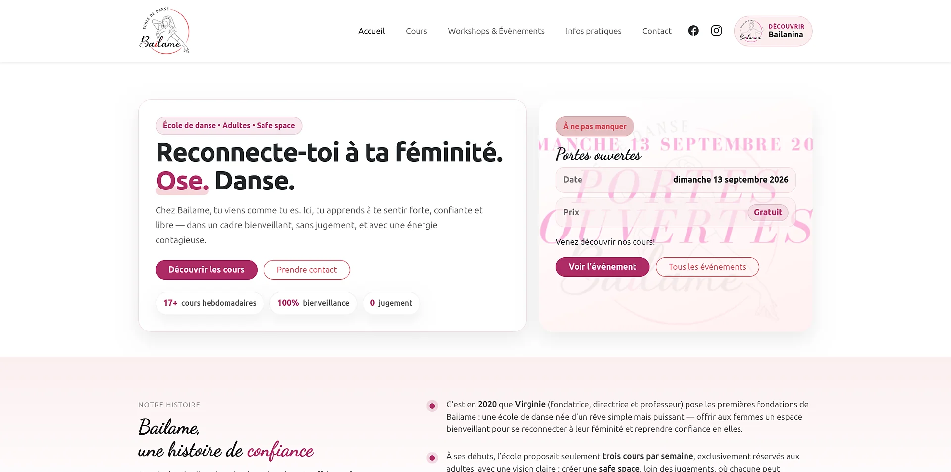 Aperçu du site Bailame