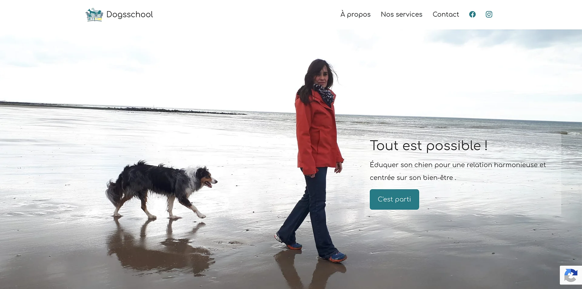 Aperçu du site Dogsschool